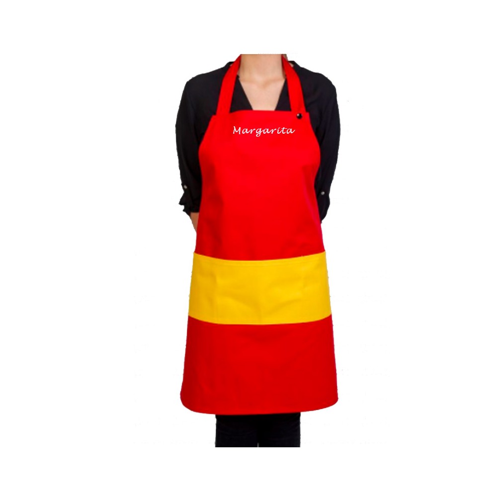 Delantal bandera España peto Personalizado