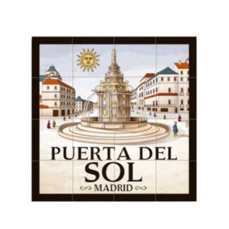 Madrid Puerta del Sol street tile magnet