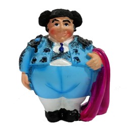Funny bullfighter figure, medium size blue