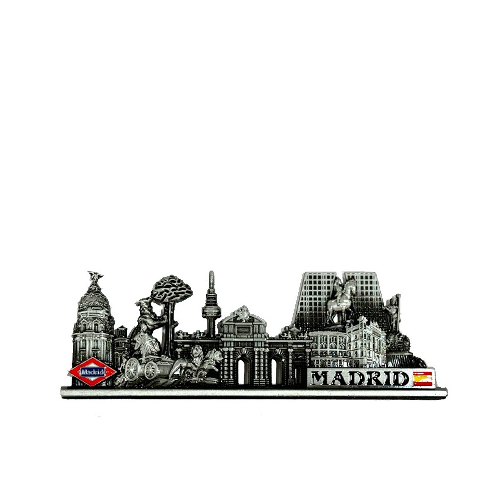 Skyline monuments of Madrid made of metal