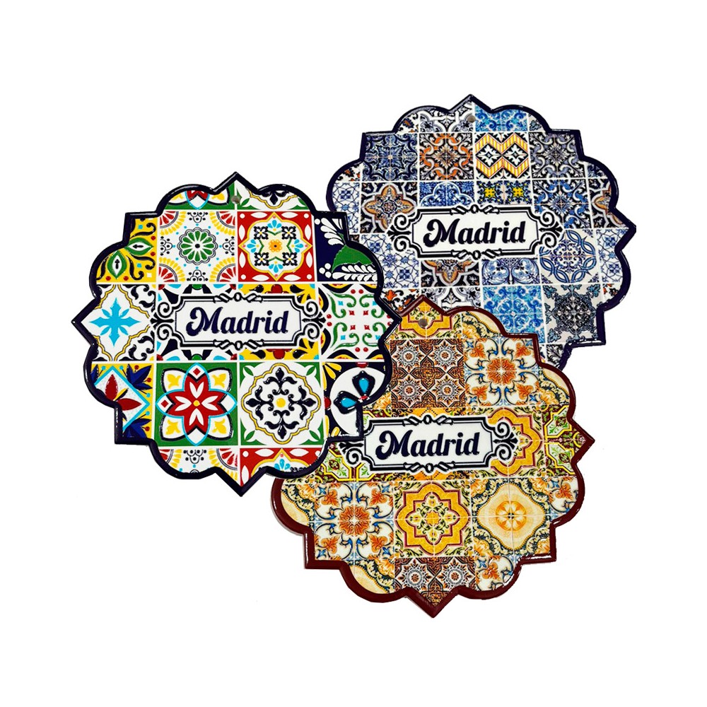 Souvenirs of Madrid Azulejo Trivet