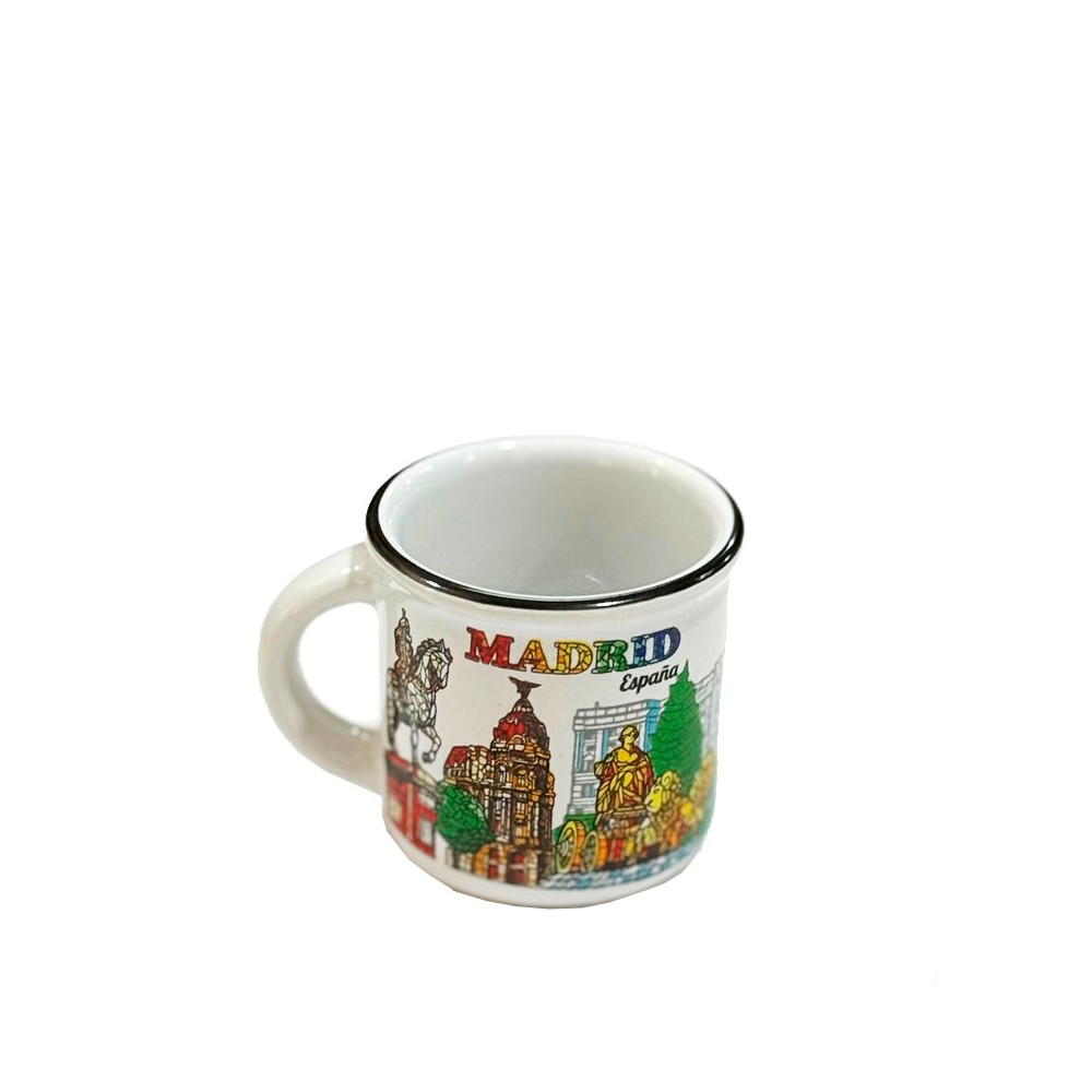 Taza pequeña "Souvenirs de Madrid Monumentos"