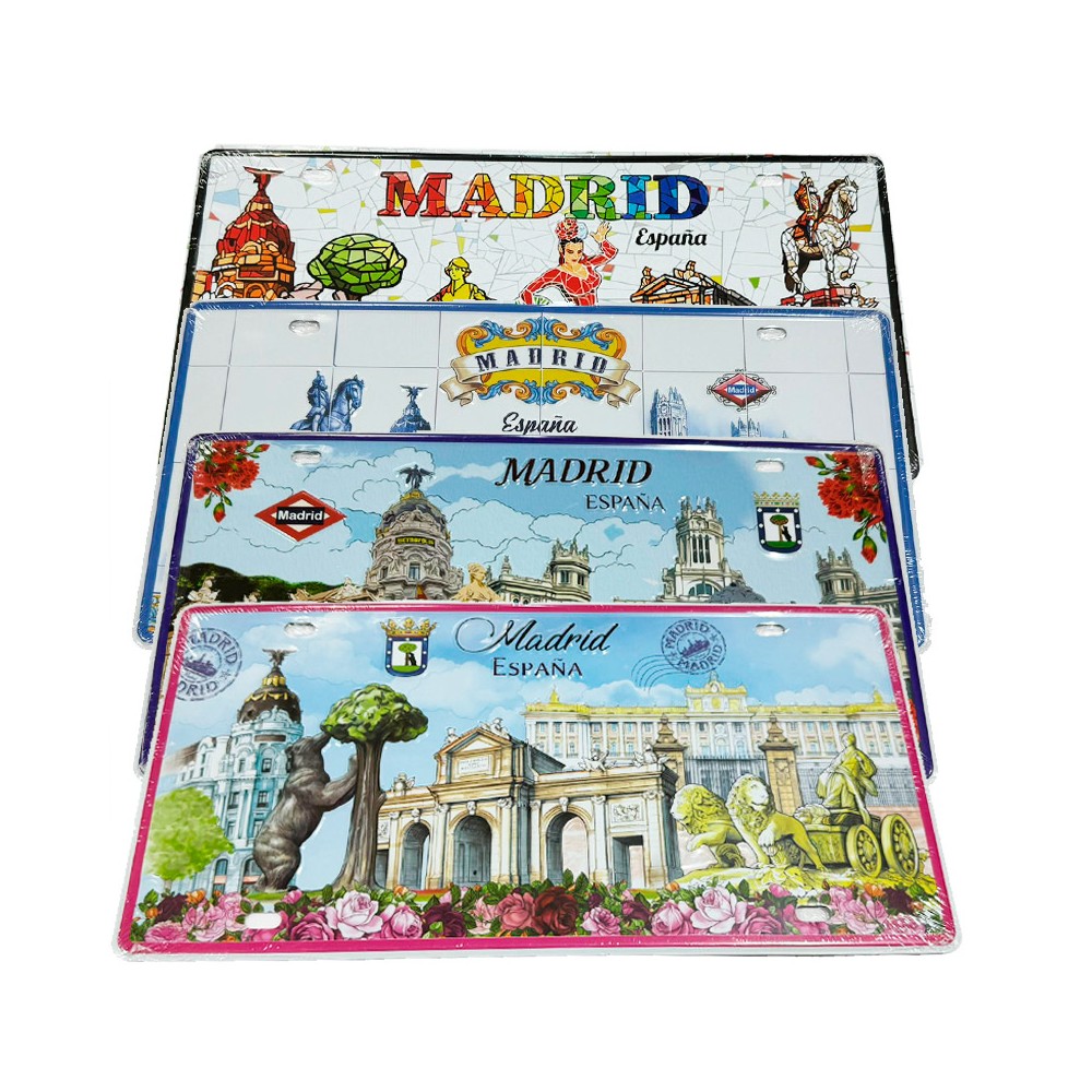 Placa metalica decoracion "Monumentos de Madrid"