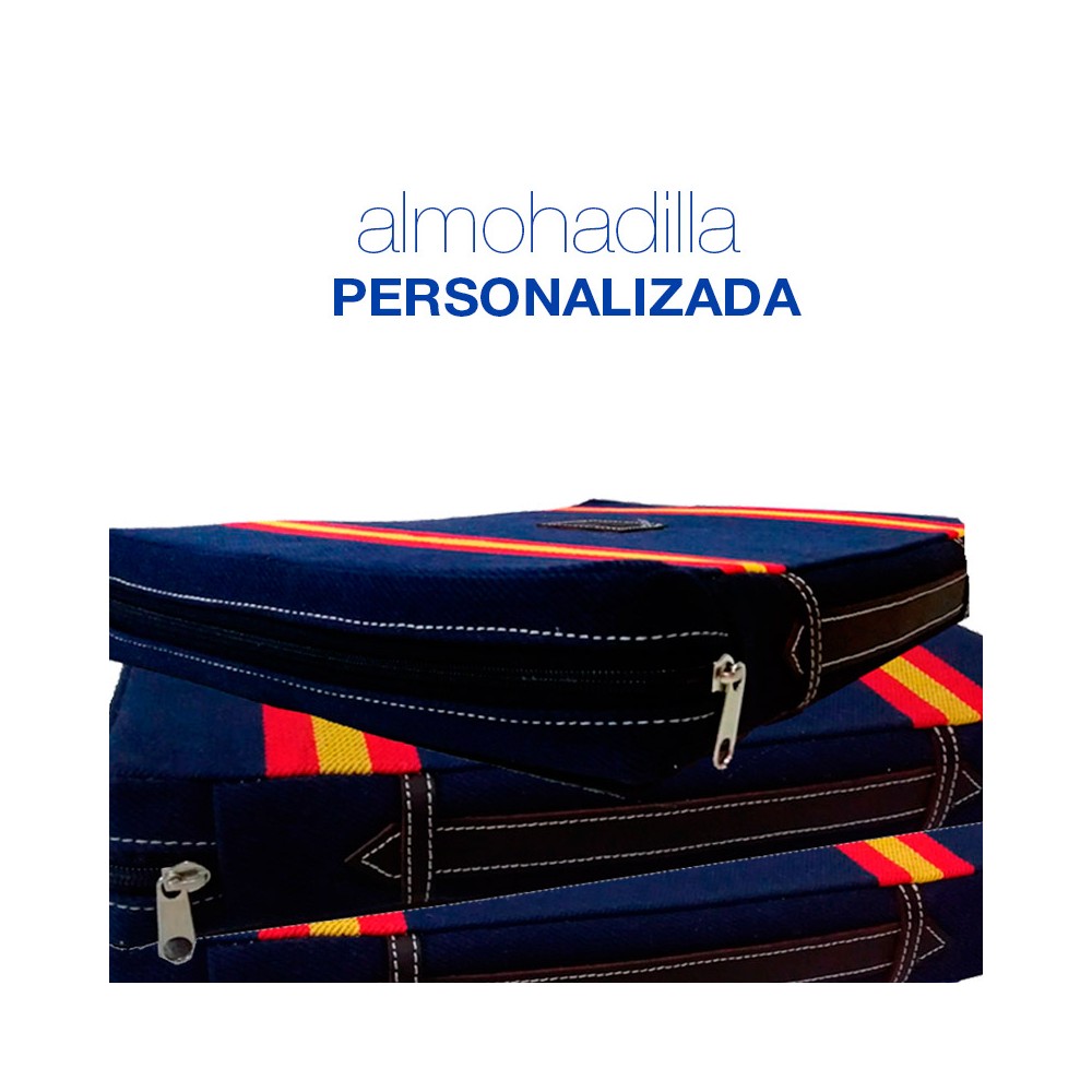 Almohadilla taurina "Dos banderas de España" personalizada