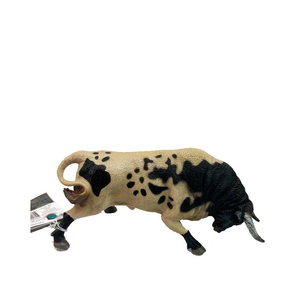 Toro de juguete "Embistiendo" berrendo