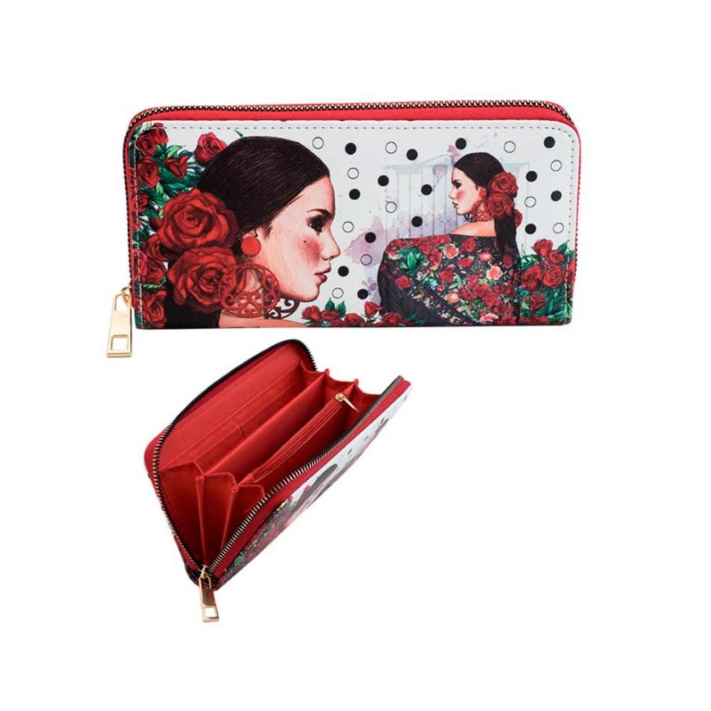 Grand portefeuille femme "Flamenca"