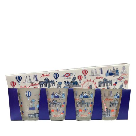 Set of shot glasses "Souvenirs of Madrid"
