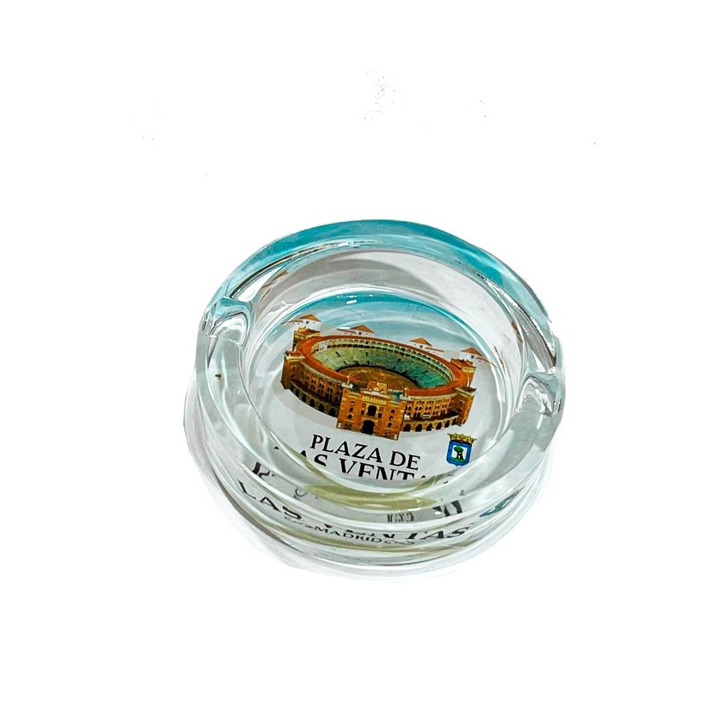 Cenicero de cristal recuerdo de "Las Ventas "