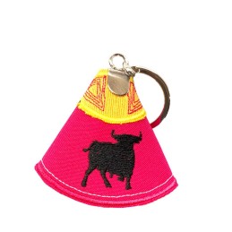 Capote and Bull Keychain