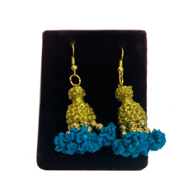 Pendientes "Machos de chaquetilla" azules