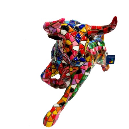 Toro mosaico multicolor Barcino 30 cm