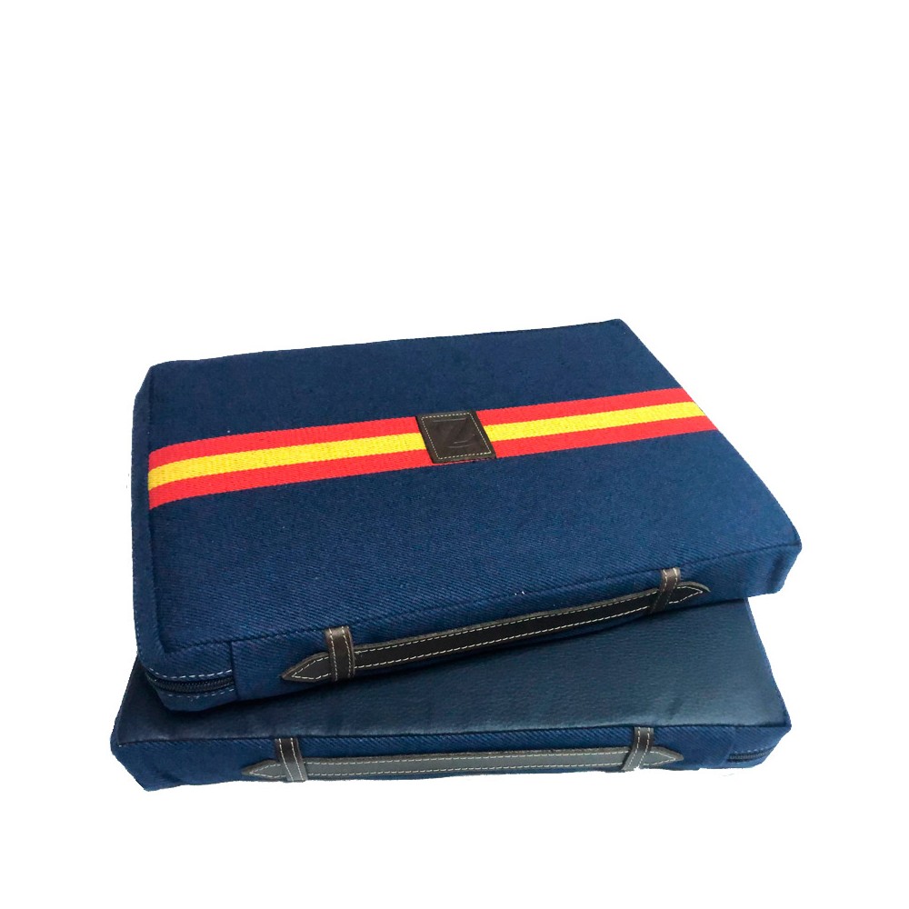 Almohadilla taurina azul "Bandera de España horizontal"