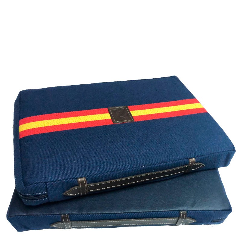 Blue bullfighting pad "Horizontal Spanish flag"