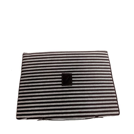 Coussin taurine marron et blanc