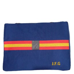 Almohadilla taurina "Azul bandera de España horizontal " PERSONALIZADA"