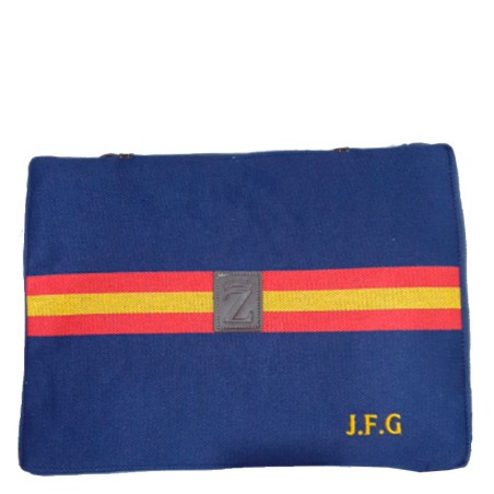 Almohadilla taurina "Azul bandera de España horizontal " PERSONALIZADA"