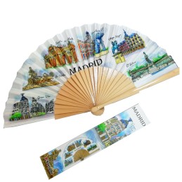 Abanico monumentos de Madrid Vintage