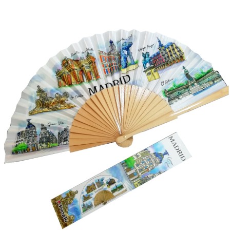 Abanico monumentos de Madrid Vintage