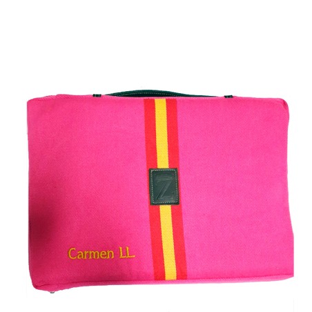 Almohadilla fucsia "Bandera de España" personalizada