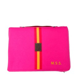 Almohadilla fucsia "Bandera de España" personalizada