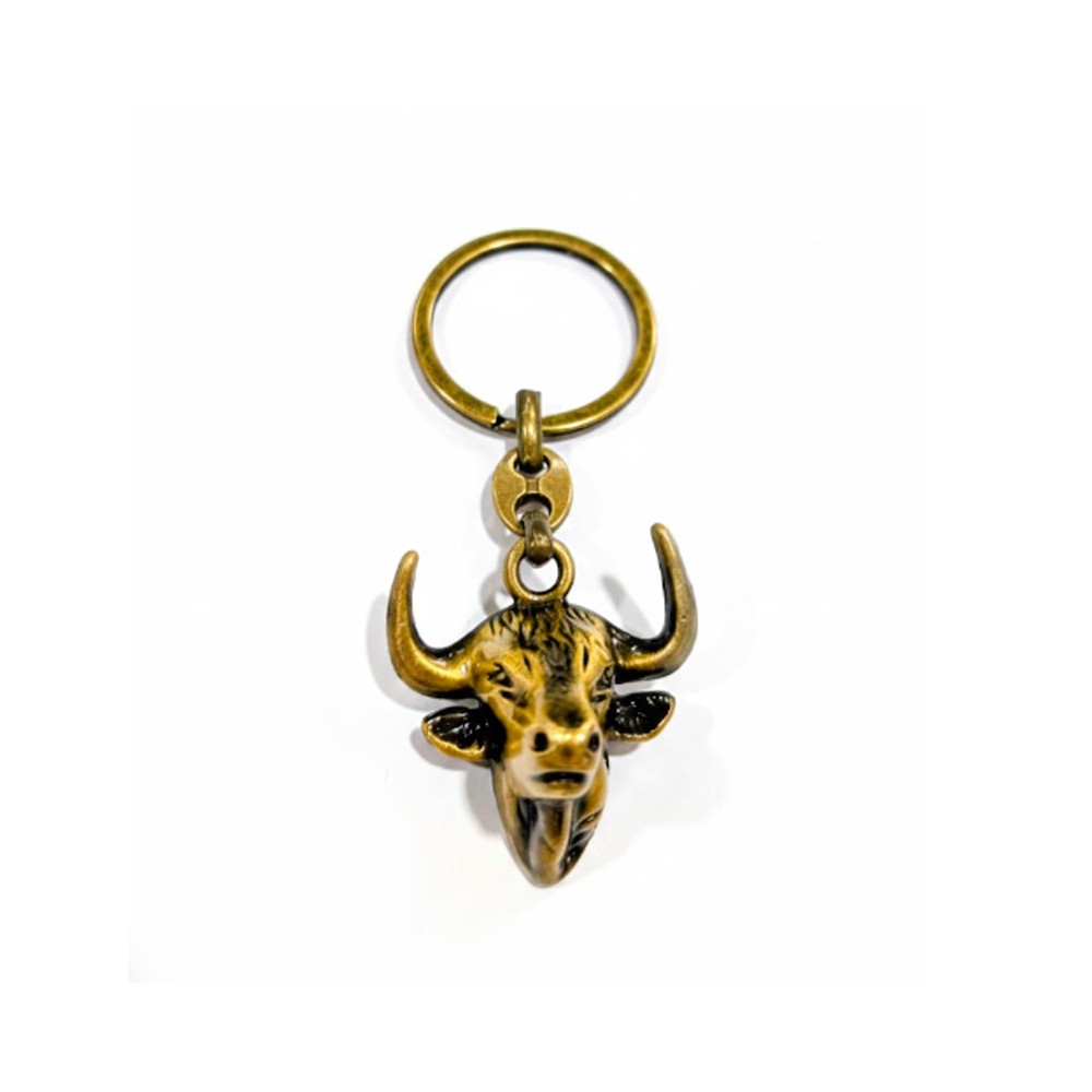 Llavero Taurino de cobre cabeza de toro