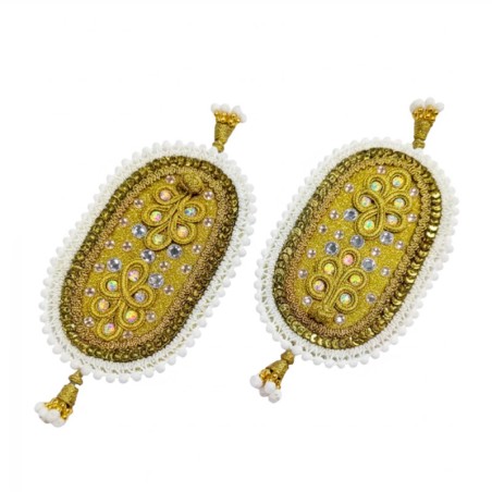 Épaulettes de corrida pour costumes de corrida, petites blanche