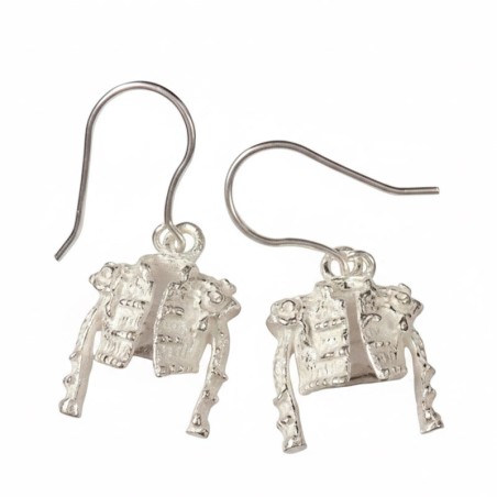 Pendientes taurinos de plata "chaquetilla de torero"