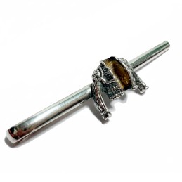 Silver bullfighting tie clip Chaquetilla