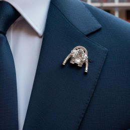 Pin taurin d'argent "chaquetilla"