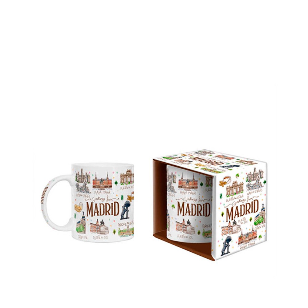 Taza Mug "Madrid Acuarela" en caja