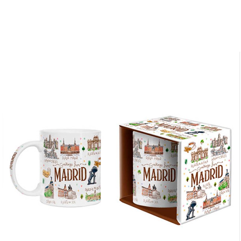 "Madrid Watercolor" Mug in Box