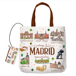 Bolsa plegable "Madrid Acuarela"