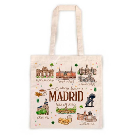 "Madrid Acuarela" canvas bag