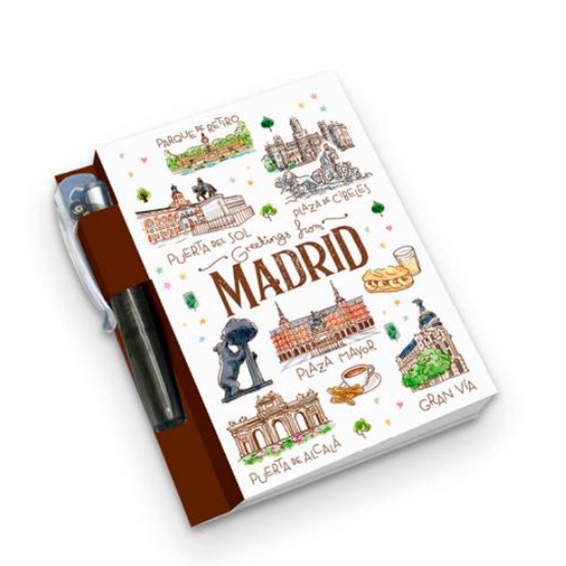 Notebook with Pen "Madrid Watercolor"