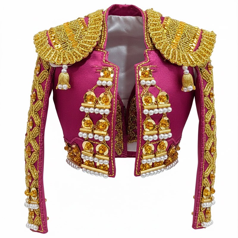 Chaquetilla de Traje de luces, replica miniatura Grande color granate