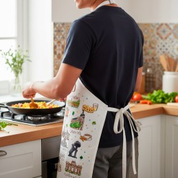 Tablier de cuisine "Madrid Acuarela"