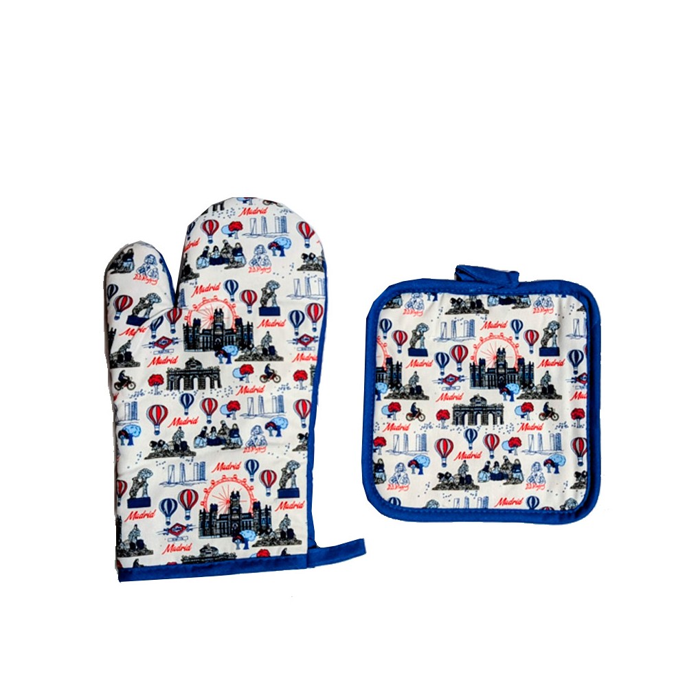 "Madrid Collection" oven mitt and pot holder