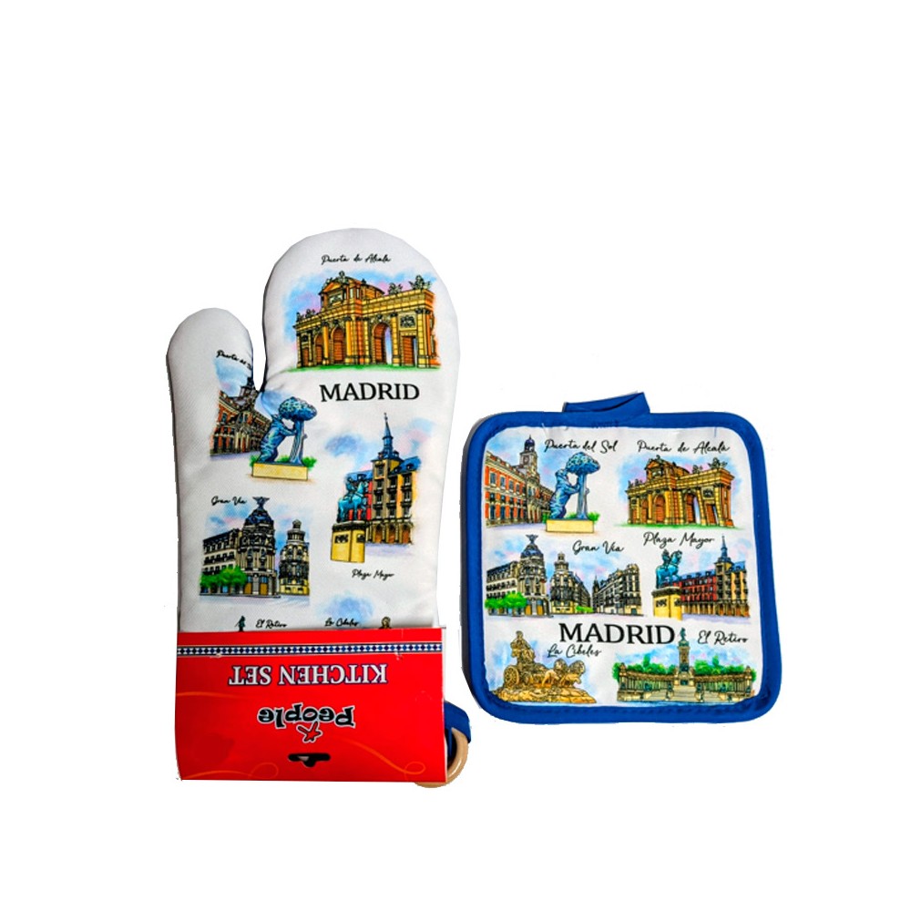 Manopla y agarradera de cocina "Madrid Monumentos"