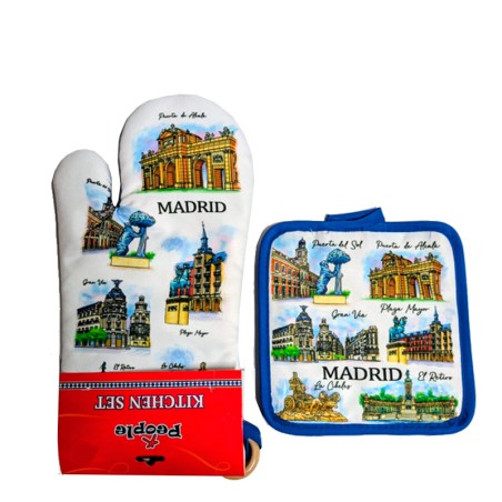 "Madrid Monuments" Oven Mitt and Pot Holder