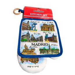 Manopla y agarradera de cocina "Madrid Monumentos"