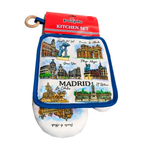 Manopla y agarradera de cocina "Madrid Monumentos"