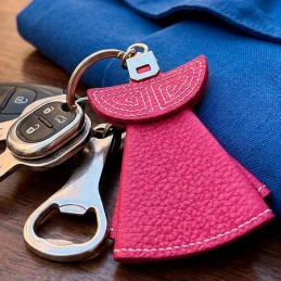 Porte-clés taurin cape de torero en cuir