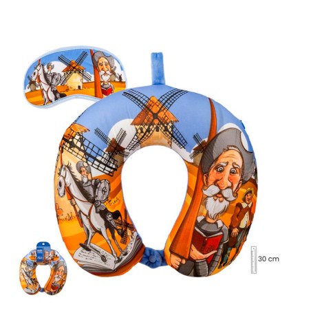 Quixote travel pillow and eye mask kit