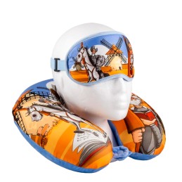 Kit oreiller de voyage et masque pour les yeux Quixote